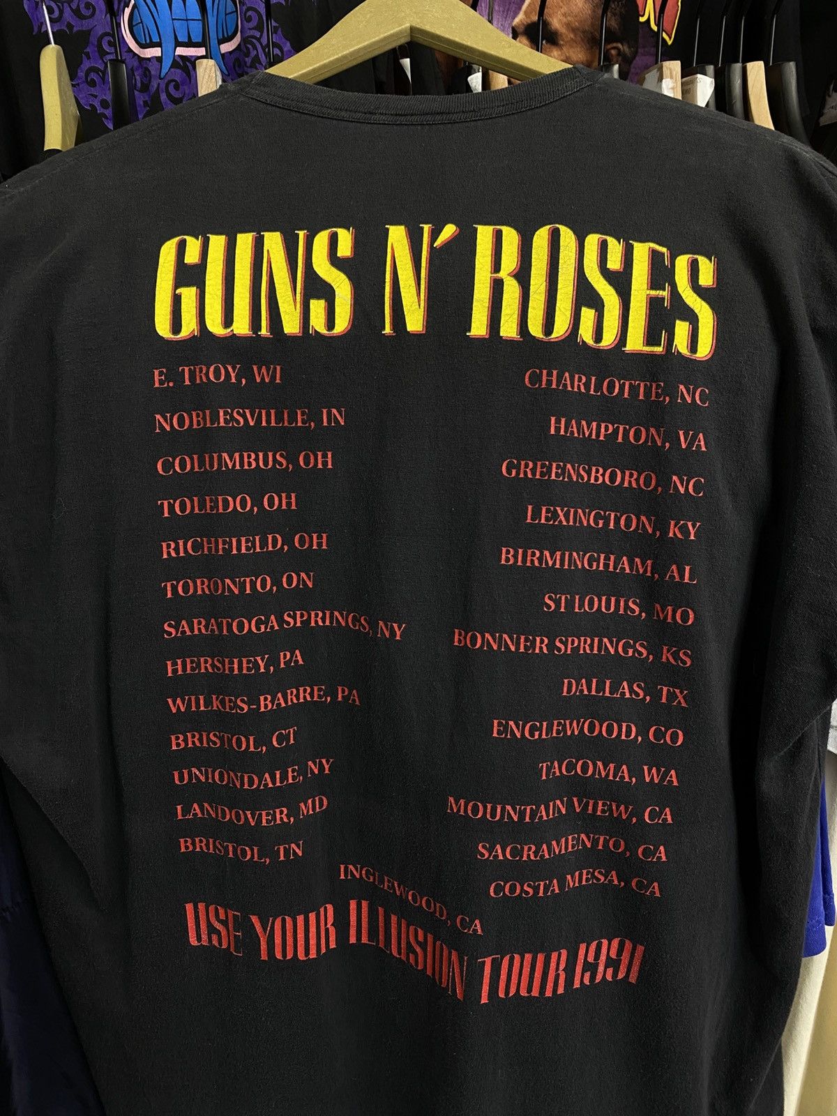 Band Tees × Vintage Vintage 90’s Guns n Roses Band Tee Shirt Large Size US L / EU 52-54 / 3 - 6 Thumbnail