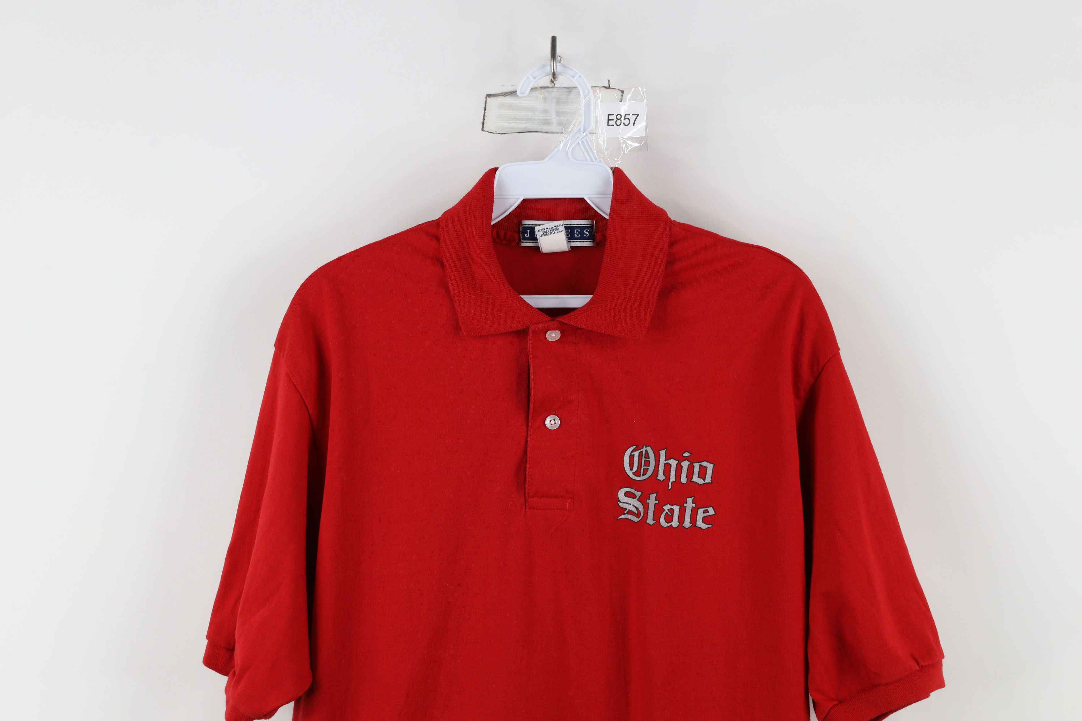 Vintage Vintage 90s Old English Ohio State University Polo Shirt USA Size US M / EU 48-50 / 2 - 2 Thumbnail