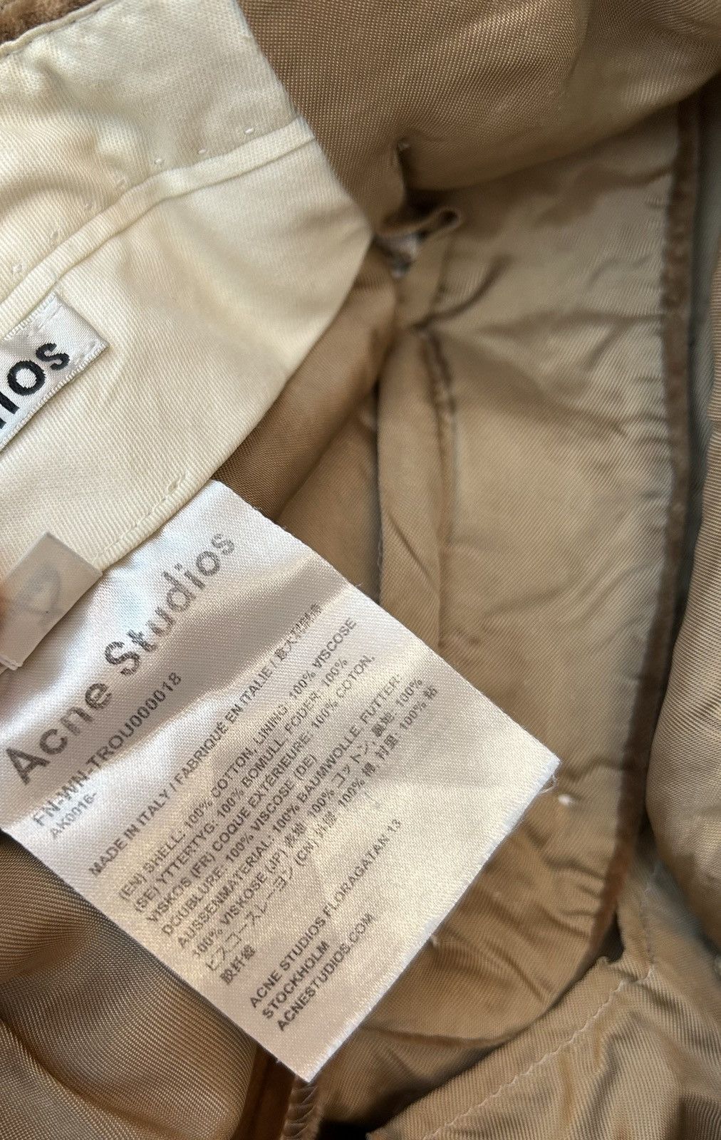 Acne Studios Acne Studios Brown Velvet Trousers Straight Leg Size 25" / US 0 / IT 36 - 6 Thumbnail