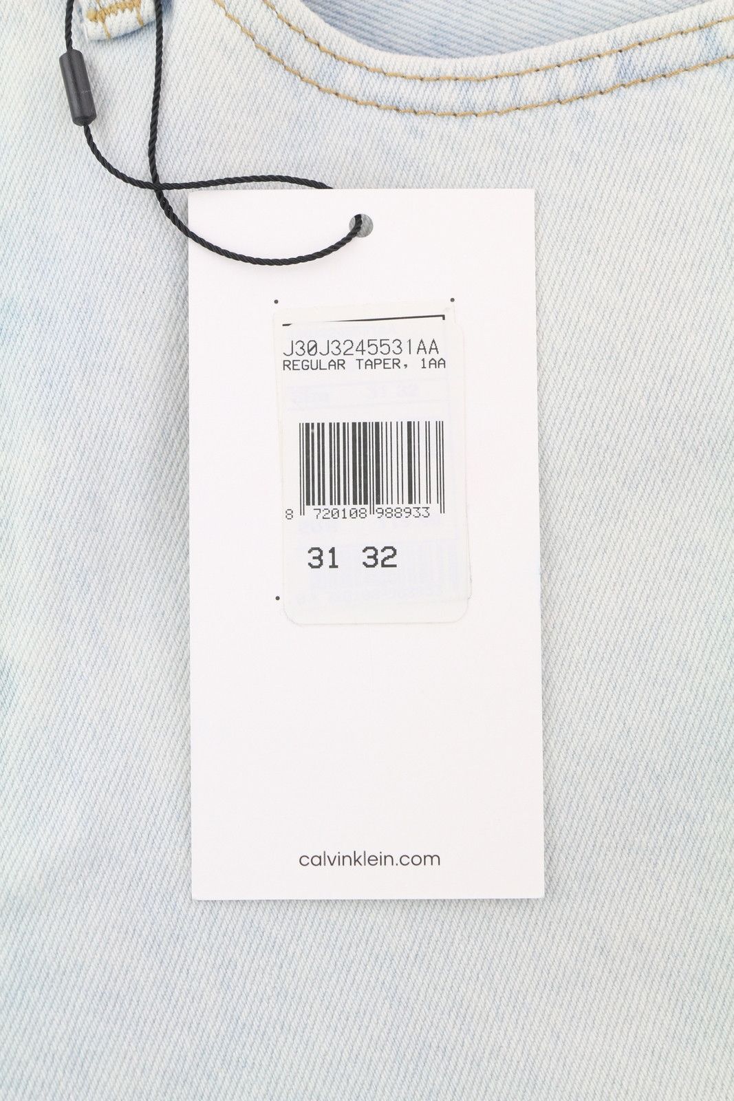 Calvin Klein REGULAR TAPER W31/L32 Light Blue Washed Zipper Denim 85328 Size US 31 - 7 Thumbnail
