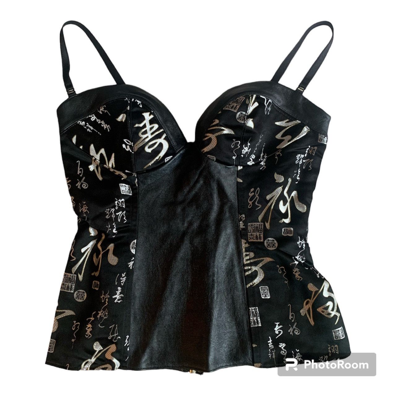 Handmade Hand Made Custom Corset with Chinese Symbols & Lettering Size M / US 6-8 / IT 42-44 - 8 Thumbnail