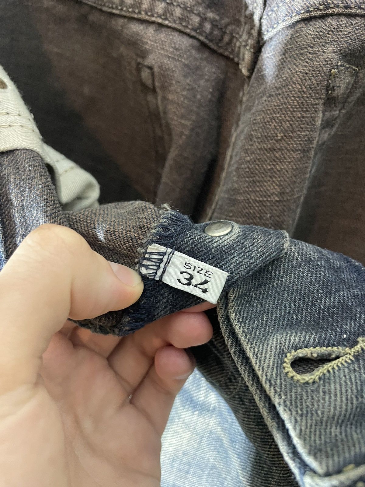 Armani × Japanese Brand × Vintage Armani Japanese vintage avantgarde denim jeans Size US 34 / EU 50 - 17 Thumbnail