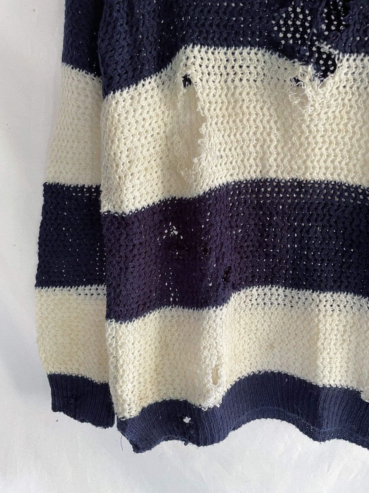 Yasuyuki Ishii JAPANESE DISTRESSED CREATORE STRIPED KNIT Size US S / EU 44-46 / 1 - 5 Thumbnail