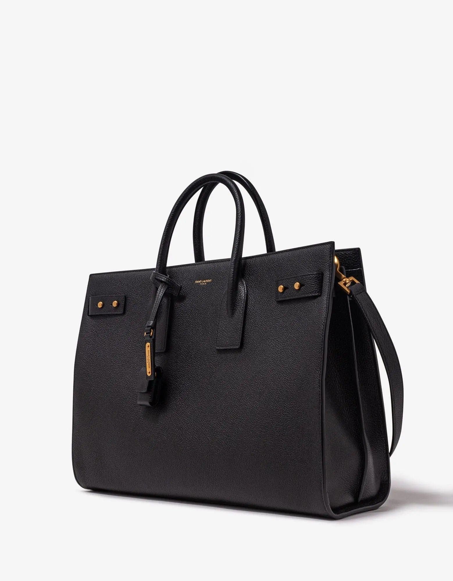 Saint Laurent Paris Saint Laurent Black Leather Thin Large Bag Size ONE SIZE - 3 Thumbnail