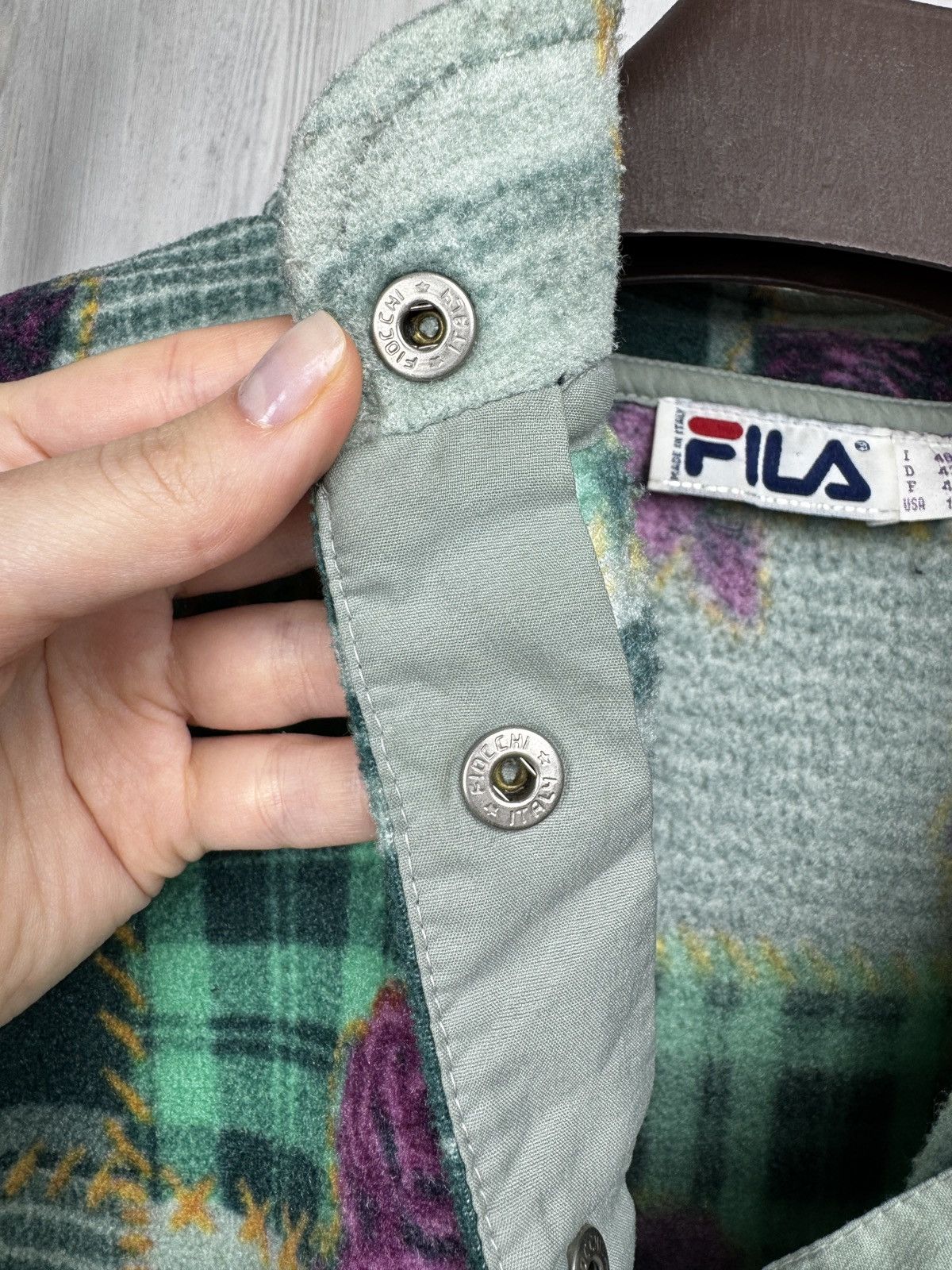 Fila Vintage 90s Fila patchwork logo half-button Snap-T oversized Size XL / US 12-14 / IT 48-50 - 9 Thumbnail