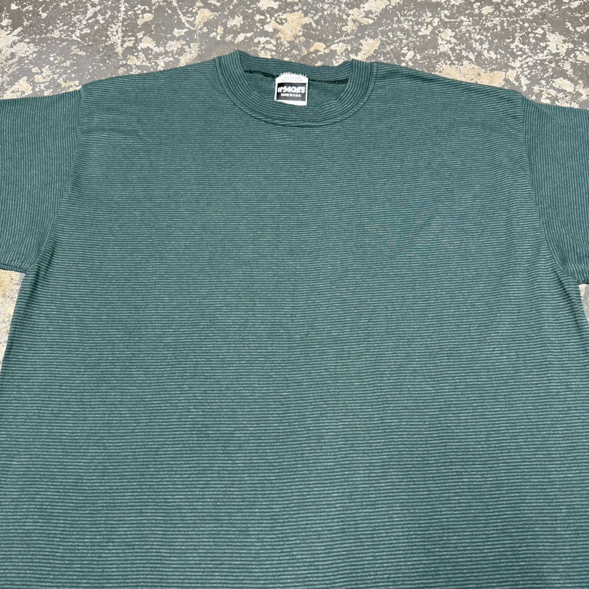 Vintage Vintage Images Green Stripe Striped 80s Tshirt Size US L / EU 52-54 / 3 - 8 Thumbnail