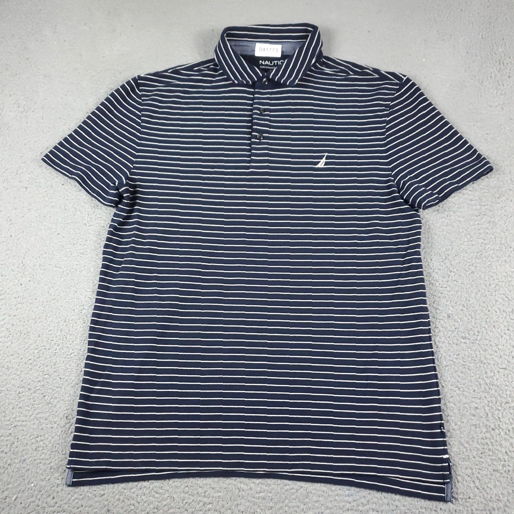 Nautica Nautica Polo Shirt Blue Striped Adult XL Casual Short Sleeve Mens Size US XL / EU 56 / 4 - 3 Thumbnail