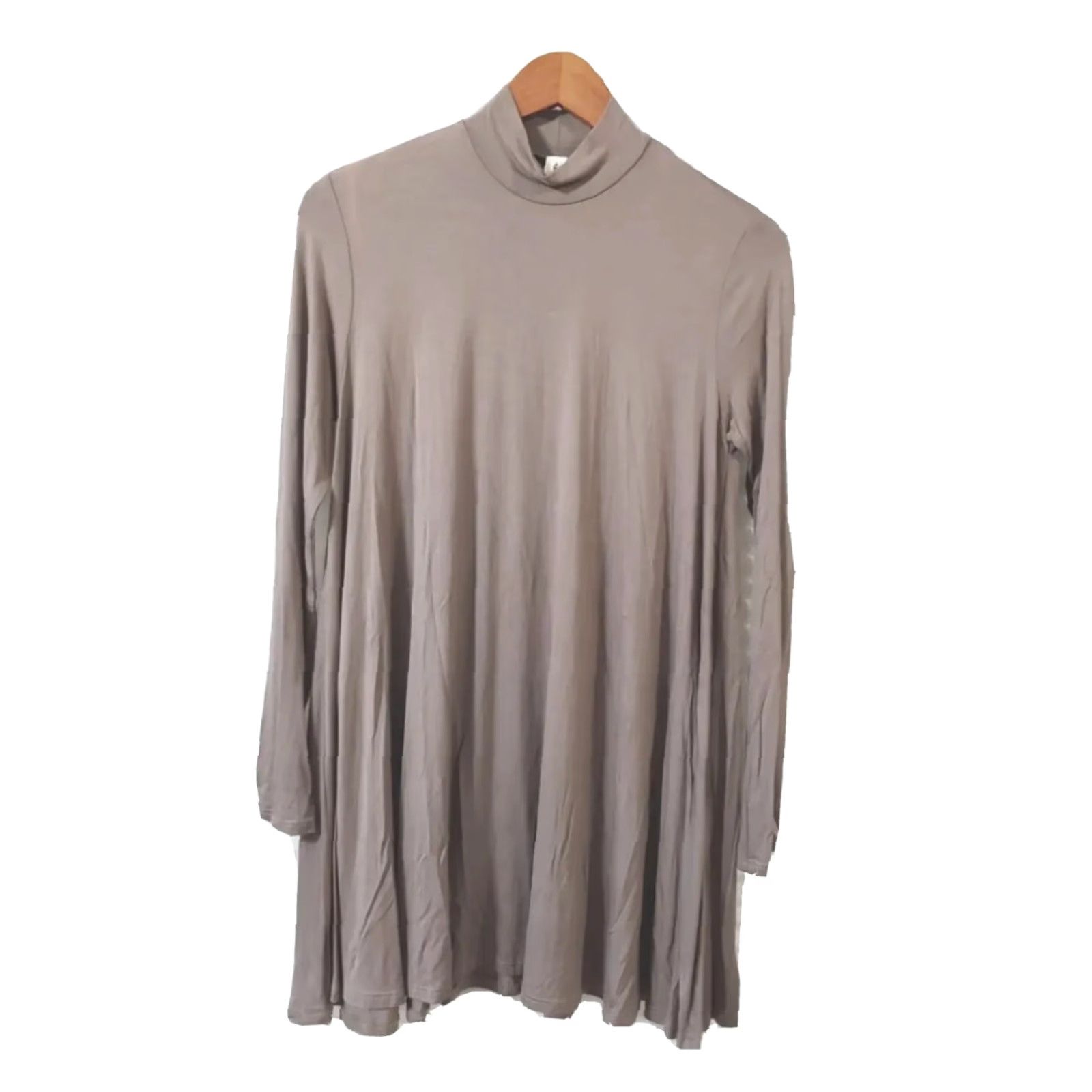 Vintage VINTAGE Vanilla Bay Tunic Top Womens S Long Sleeve Beige Pullover Mock Neck Stretch Blouse Casual Satin? Size S / US 4 / IT 40 - 2 Thumbnail