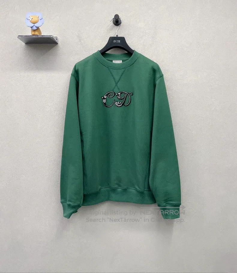 Dior Dior Green embroidered big logo sweatshirt Size US S / EU 44-46 / 1 - 1 Thumbnail