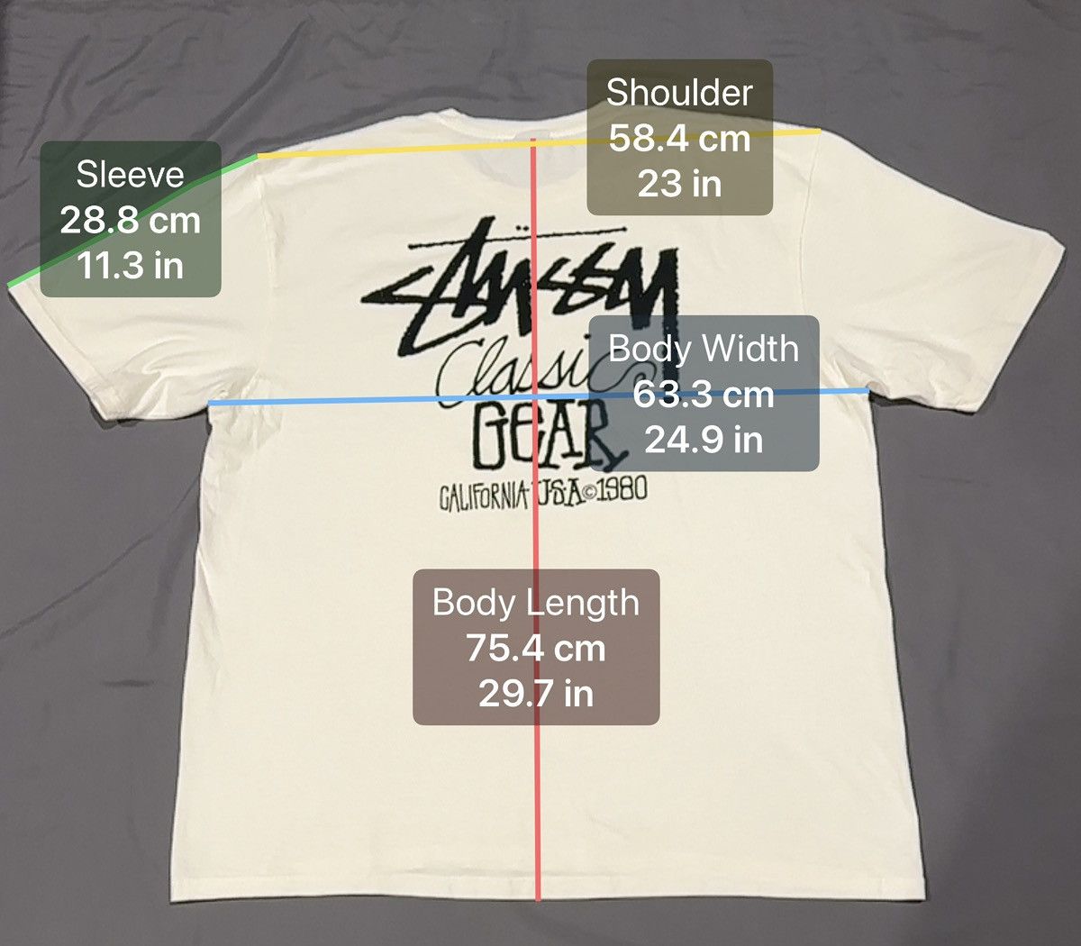 Stussy Stüssy XL Classic Gear Pigment Dyed Tee Natural Size US XL / EU 56 / 4 - 5 Thumbnail