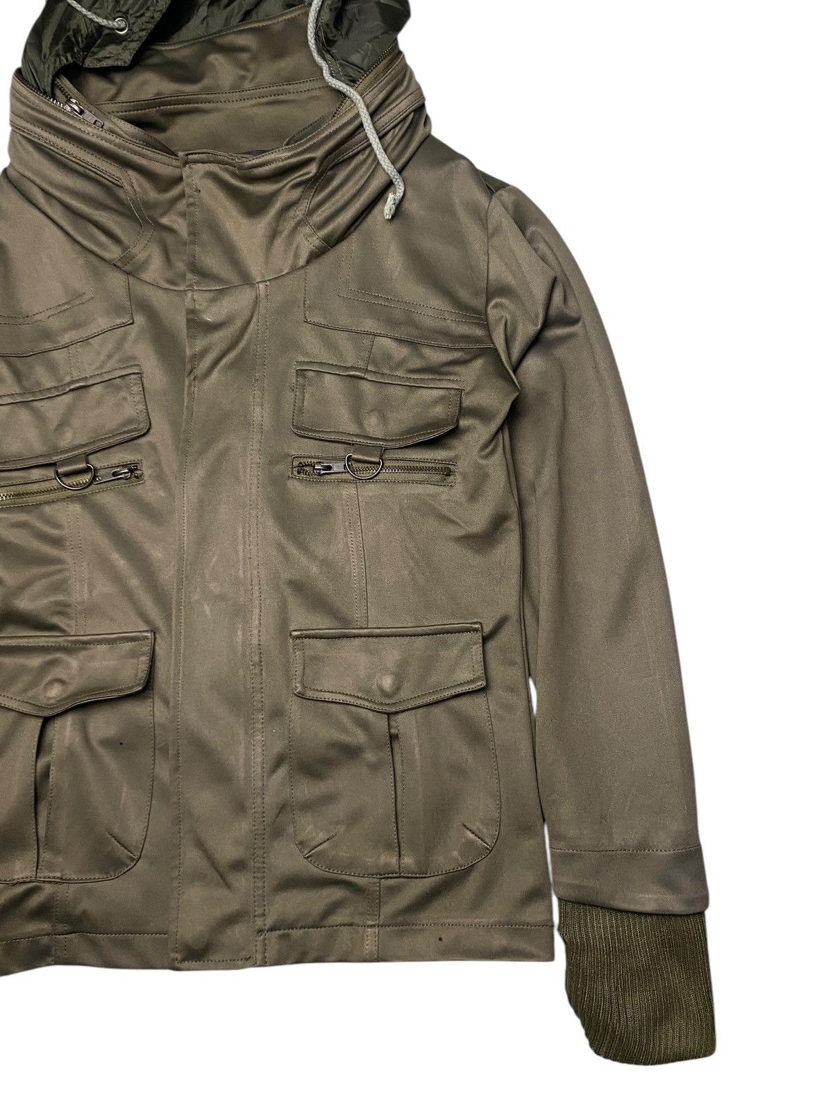 If Six Was Nine 2000's Bernings Sho Bono Cyber Military Jacket Size US M / EU 48-50 / 2 - 2 Thumbnail