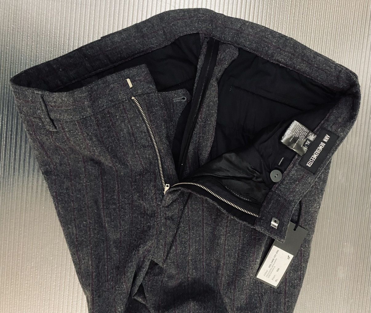 Ann Demeulemeester Ann Demeulemeester char grey striped pants XL NEW Size US 36 / EU 52 - 6 Thumbnail