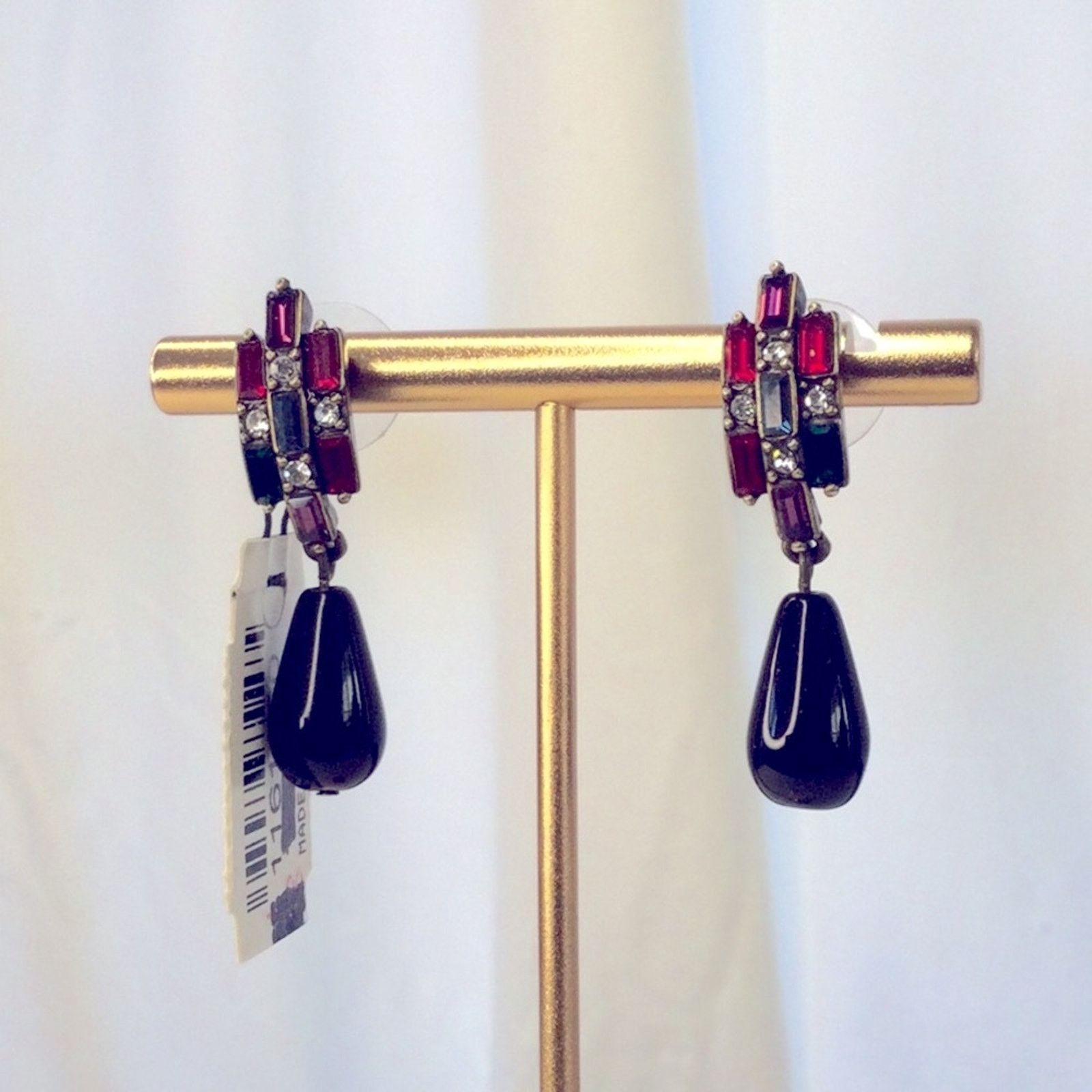 Chicos Chico's Retro1990's Rhinestone Dangle/Drop Post Earrings NWT Size ONE SIZE - 2 Thumbnail
