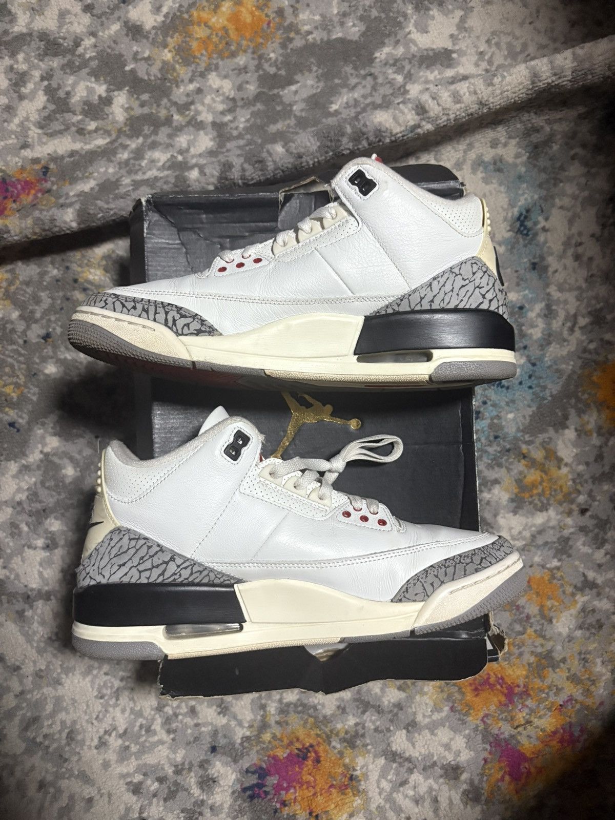 Jordan Brand Air Jordan Retro 3 White Cement Reimagined size 9 Size US 9 / EU 42 - 2 Thumbnail