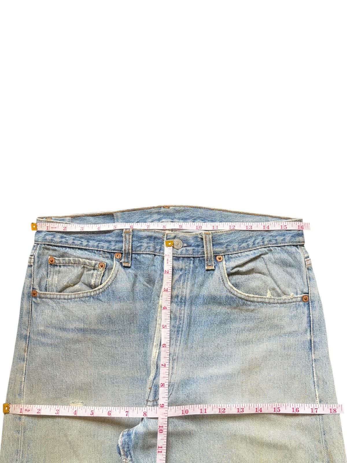 Levi's Vintage 90s Levis 501 Mud Wash Distressed Jeans Size US 32 / EU 48 - 6 Thumbnail