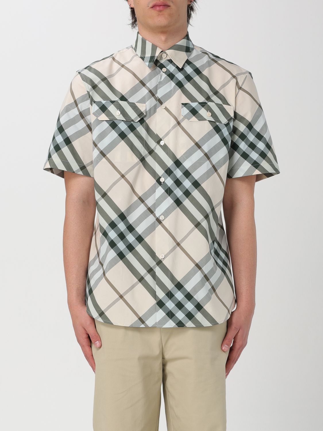 image of Burberry Shirt Men Cream (Size Medium)