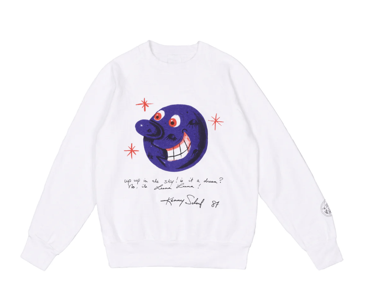 Vintage Archival 1987 Luna Luna Kenny Scharf Crewneck White Cotton Size US S / EU 44-46 / 1 - 2 Thumbnail