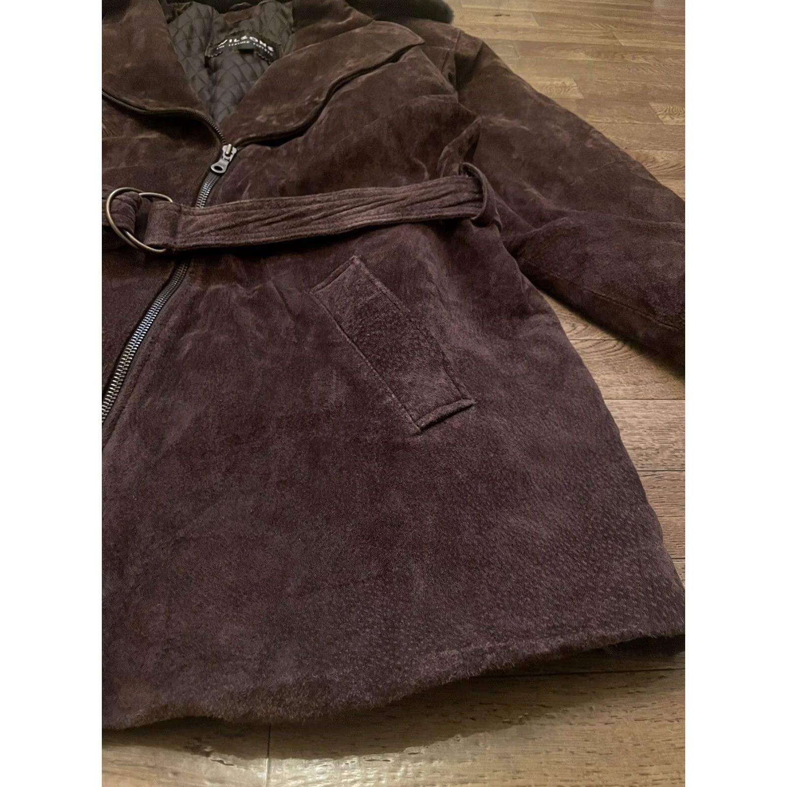 Vintage VINTAGE Wilsons Leather Experts Jacket Woman XL Trench Coat Brown Long Sleeve Leather Lining Button Pockets All Seasons Collared Size XL / US 12-14 / IT 48-50 - 6 Thumbnail
