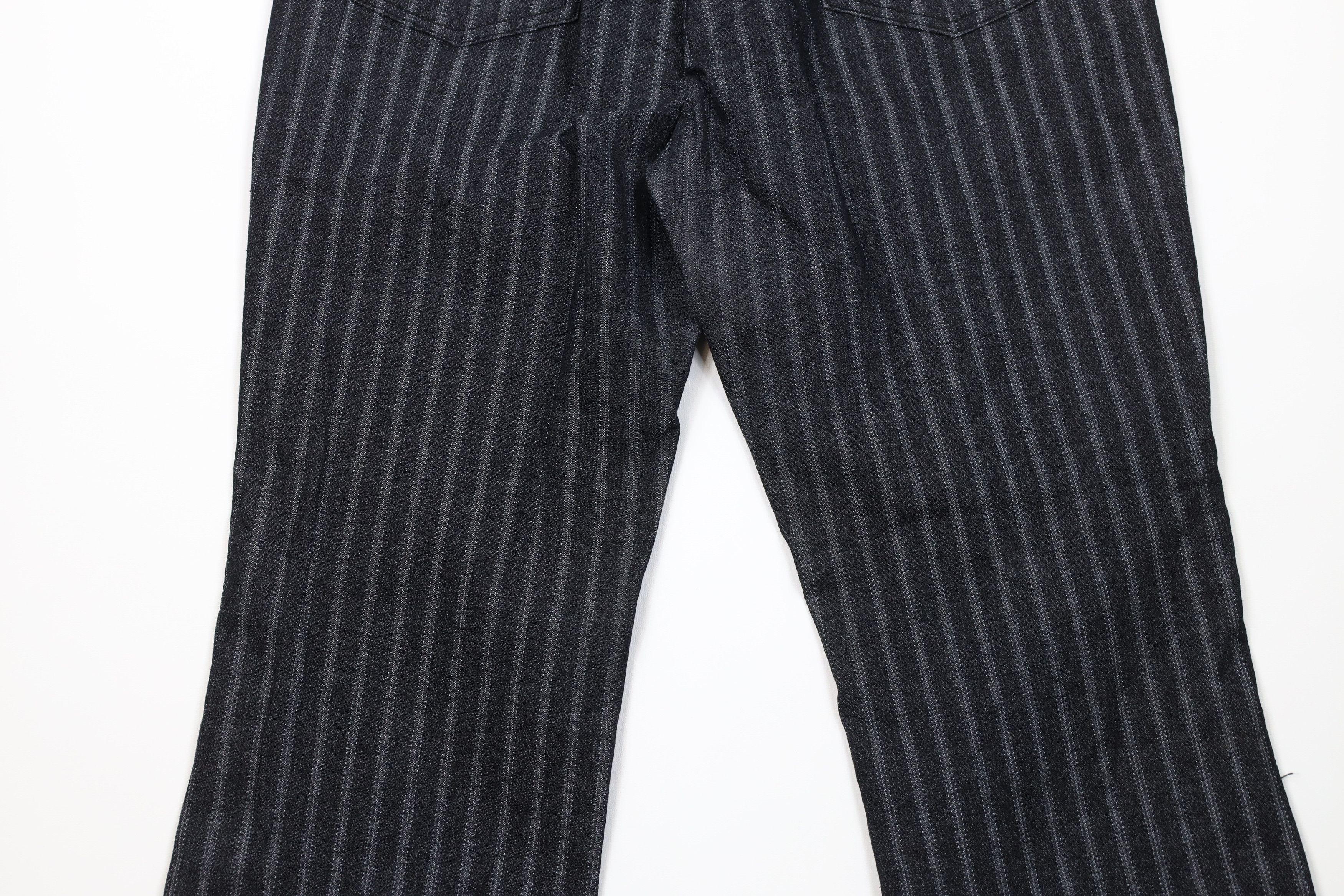 Vintage Vintage 90s Y2K Streetwear Striped Flared Wide Leg Jeans Size 36" / US 14 / IT 50 - 10 Thumbnail