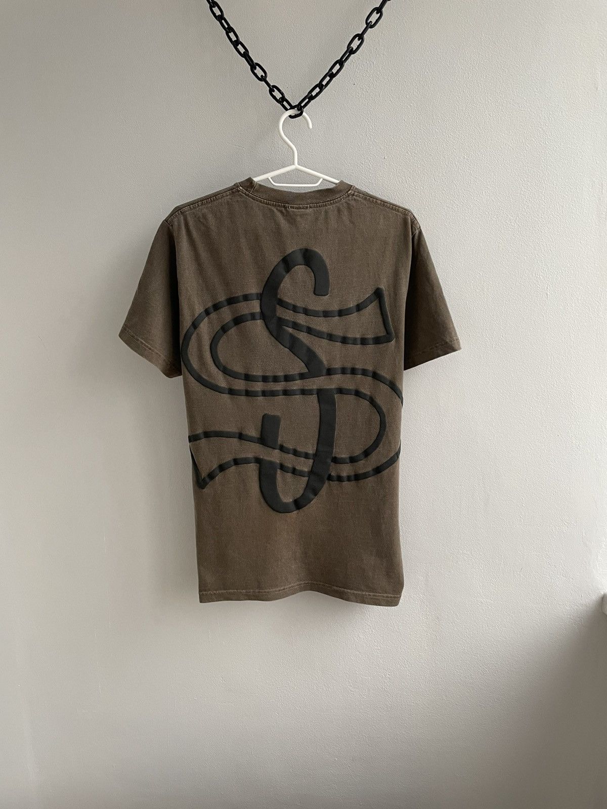 Stussy Stussy Big League Pigment Dyed Logo Brown Green T Shirt Tee Size US S / EU 44-46 / 1 - 1 Thumbnail