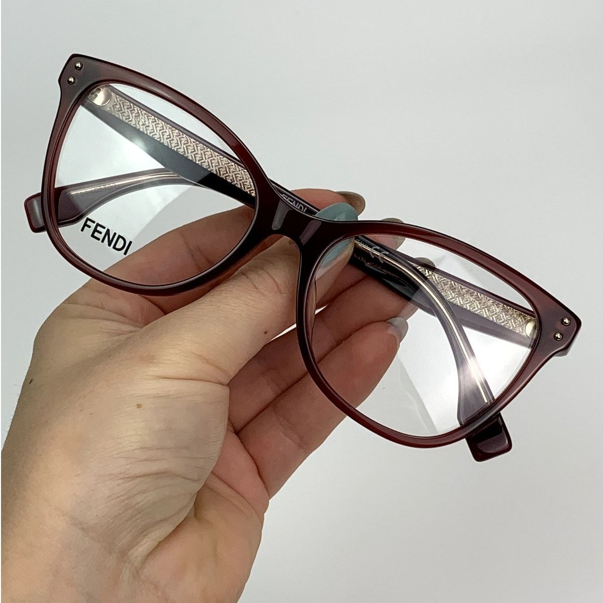Fendi NEW Fendi Eyeglasses FE50006I 53069 Burgundy Women Authentic Size ONE SIZE - 2 Thumbnail
