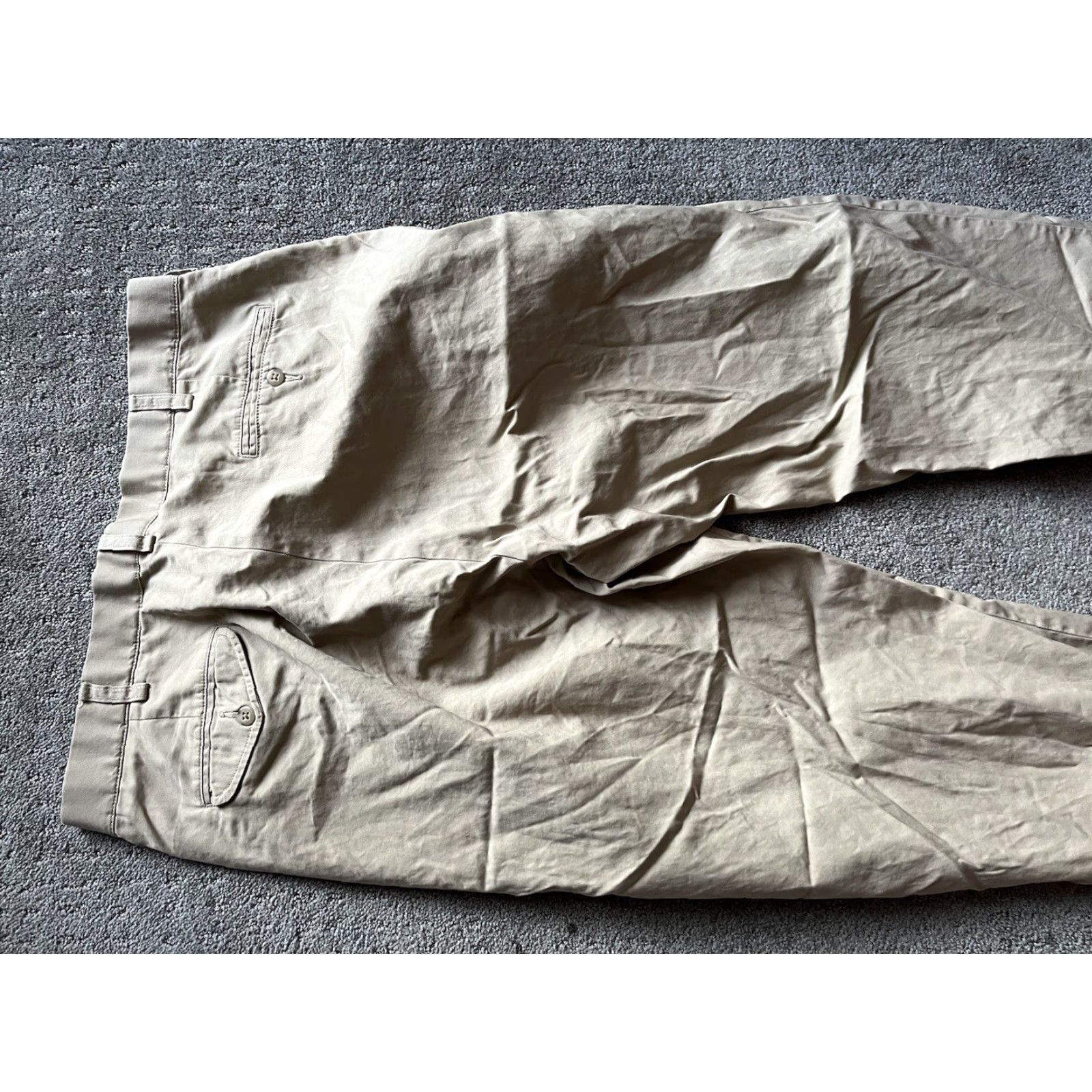 Polo Ralph Lauren Polo Ralph Lauren Mens Hammond Pants 36x24 Beige Cuff Pleated Made Mexico Size US M / EU 48-50 / 2 - 4 Thumbnail