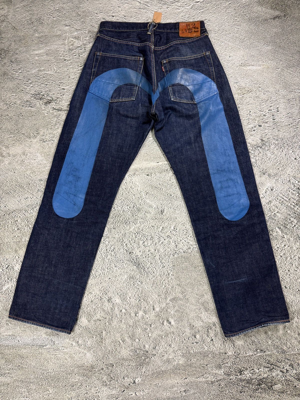Evisu Evisu jeans daicock blue big logo selvedge denim Size US 31 - 1 Thumbnail