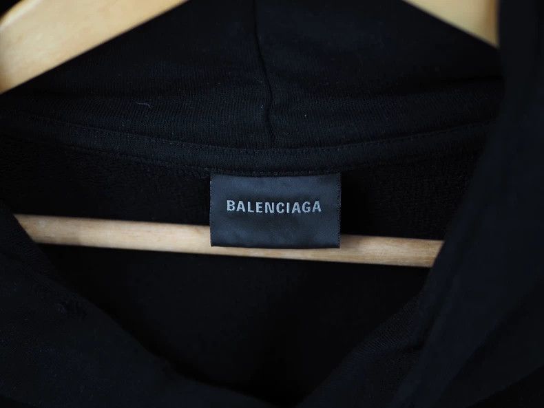 Balenciaga Balenciaga Black Splash Logo Hoodie Size US XS / EU 42 / 0 - 7 Thumbnail