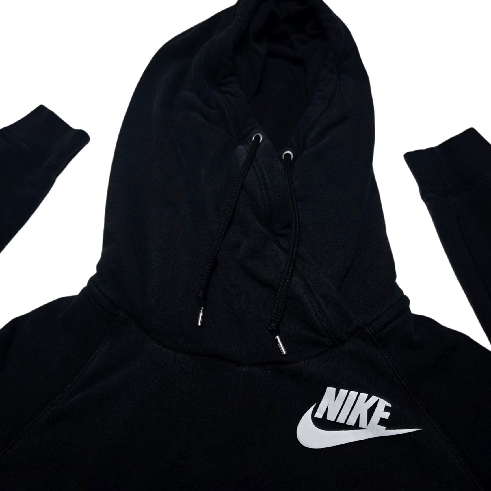 Nike Nike Black Pullover Hoodie Cowl Cross Neck Sweatshirt Women’s Medium Size M / US 6-8 / IT 42-44 - 2 Thumbnail