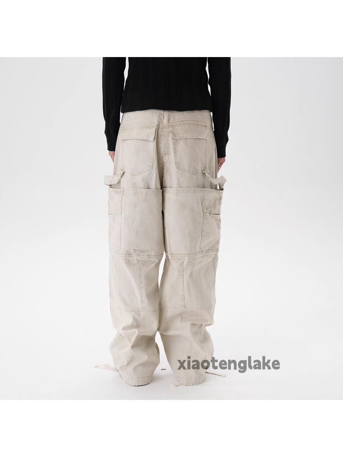 Vintage ltx washed faded loose baggy skate hiphop cargo pants Size US 36 / EU 52 - 5 Thumbnail