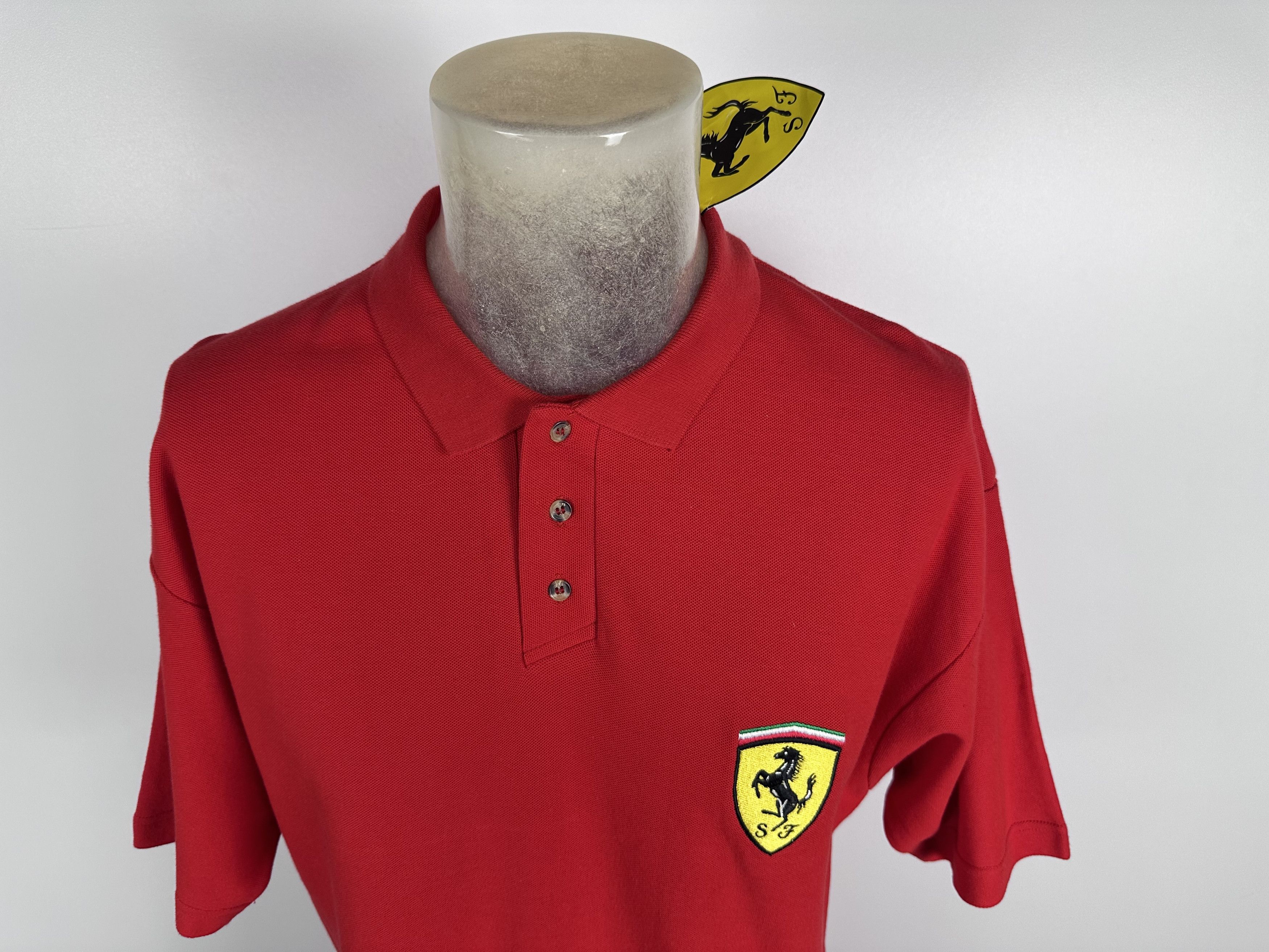 Ferrari × Vintage Vintage 1996 Ferrari Racing F1 Polo Shirt Formula 1 Red Size US L / EU 52-54 / 3 - 2 Thumbnail