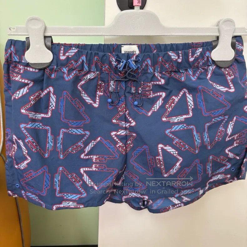Hermes Hermes Blue printed shorts Size 25" / US 0 / IT 36 - 1 Thumbnail