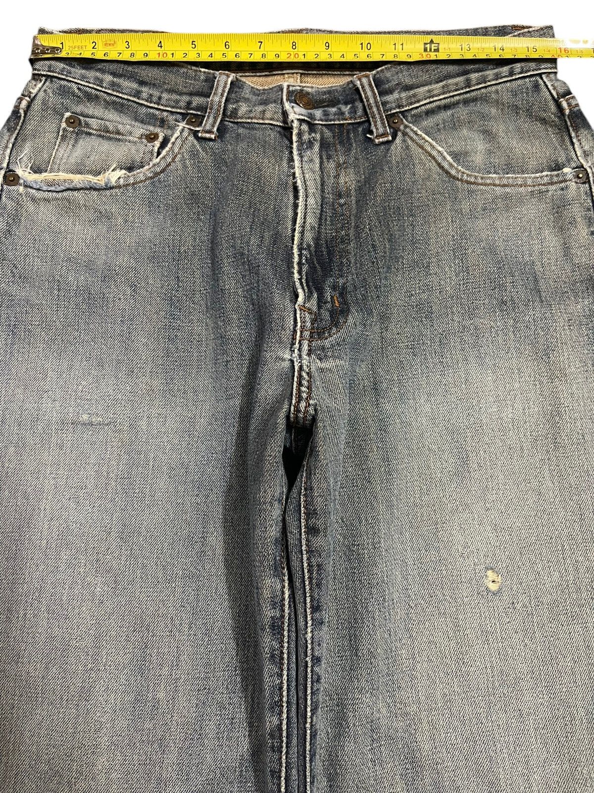 JNCO Vintage Japanese Brand Blue Washed Distressed Baggy Jeans Size US 31 - 11 Thumbnail