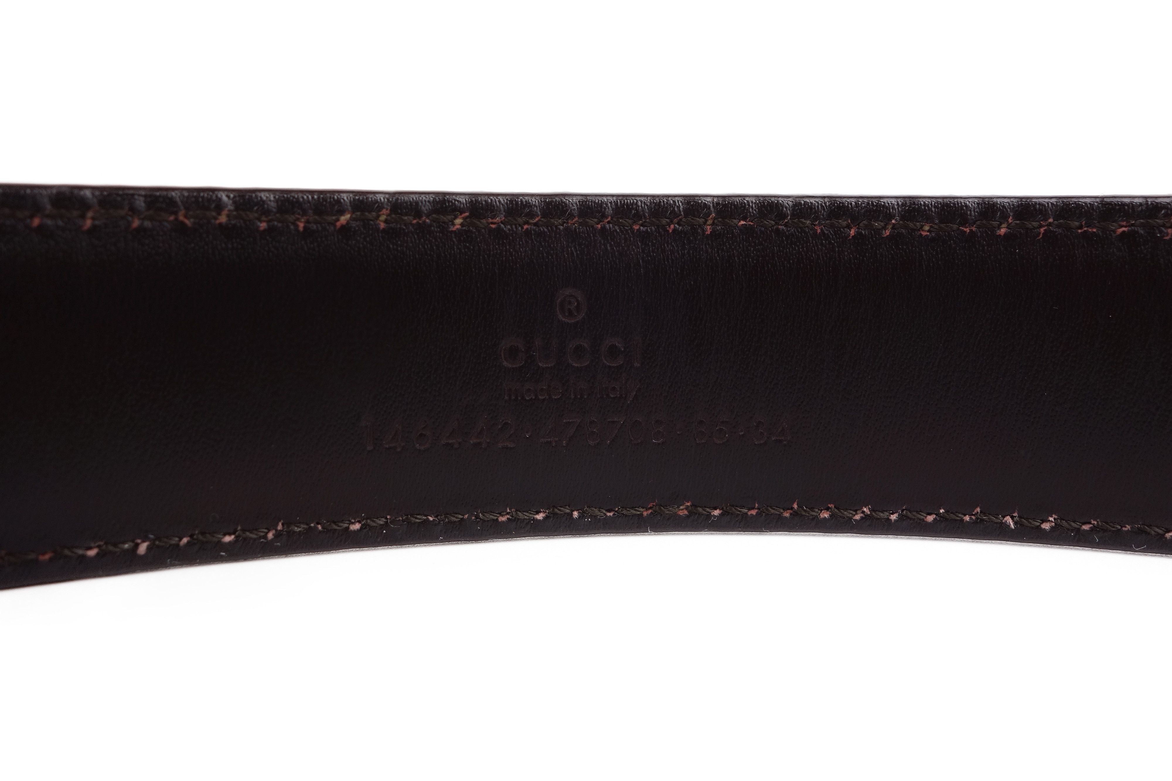 Gucci Gucci Vintage Horsebit Belt Leather Buckle GG Size 85 34 Size ONE SIZE - 9 Thumbnail
