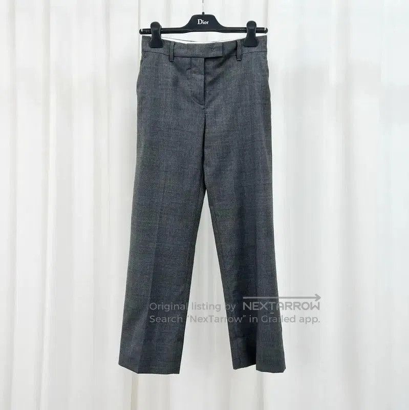 Miu Miu Miu Miu Gray Cotton Blend Embroidered Pants . Size 23" - 1 Thumbnail