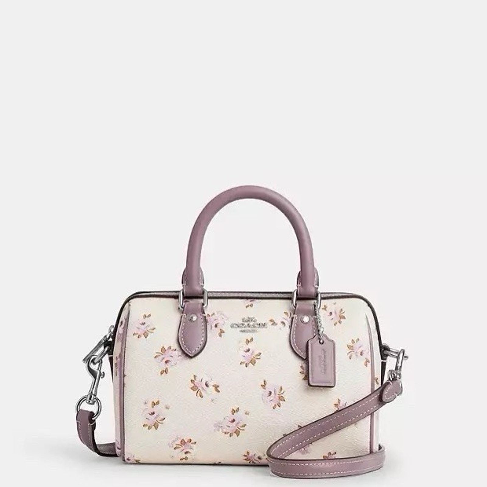 Coach NWT Coach Mini Rowan Crossbody Bag Floral Print CAL69 Chalk Size ONE SIZE - 7 Thumbnail