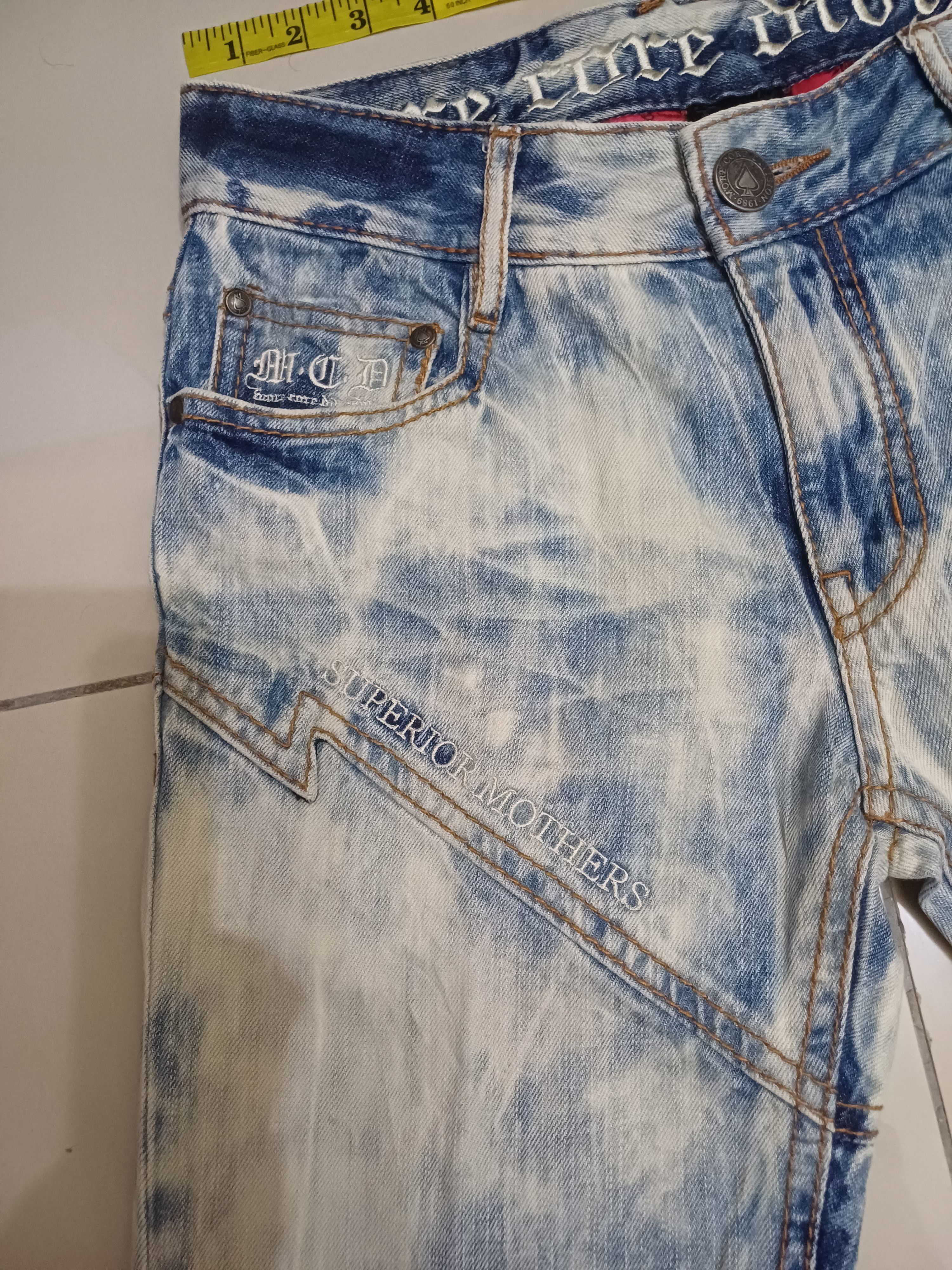 Seditionaries Crazy acid wash jeans Punk Goth Distressed MCD Jeans Size US 30 / EU 46 - 9 Thumbnail