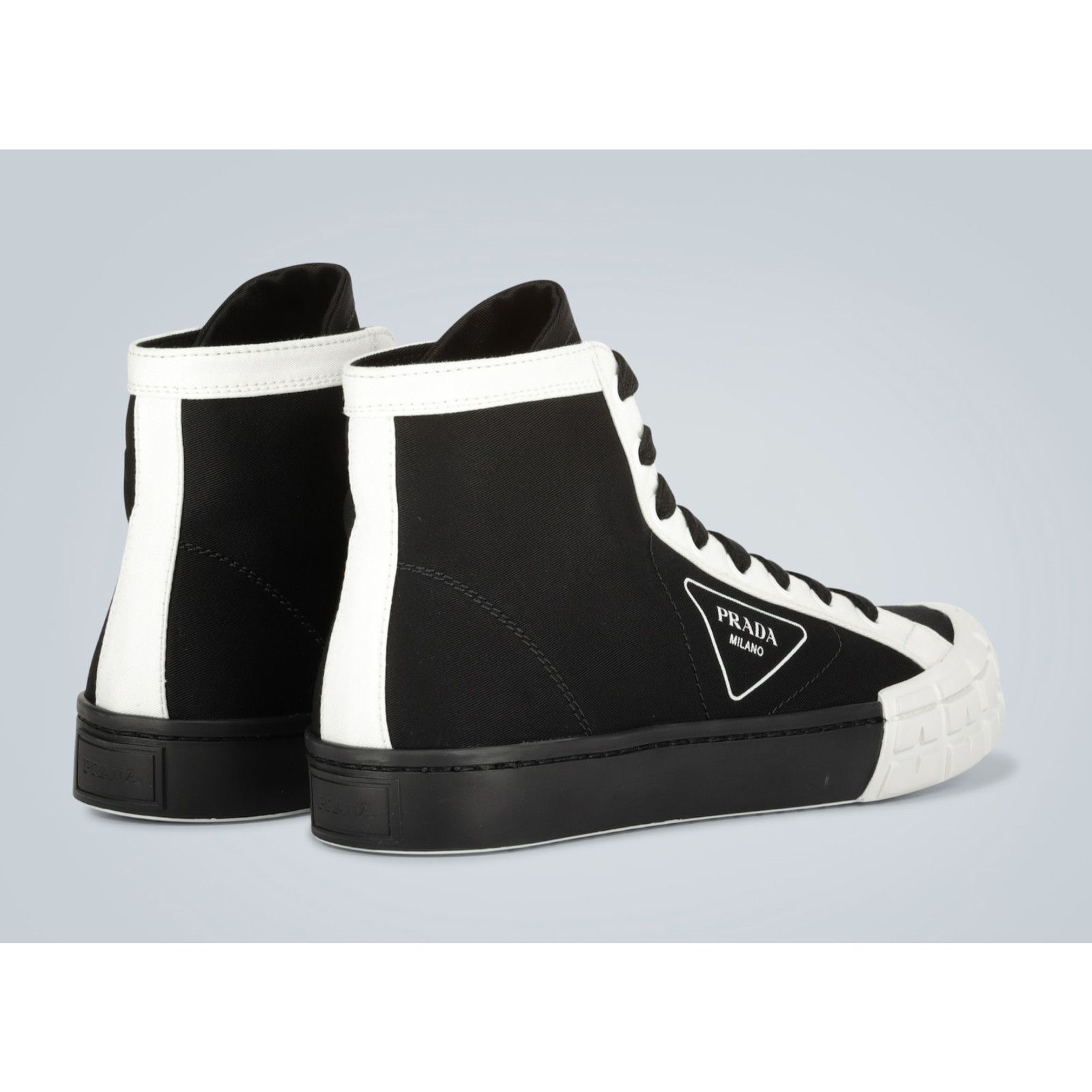 Prada Prada Mens Wheel Black White Logo Flat Size US 8 / EU 41 - 10 Thumbnail