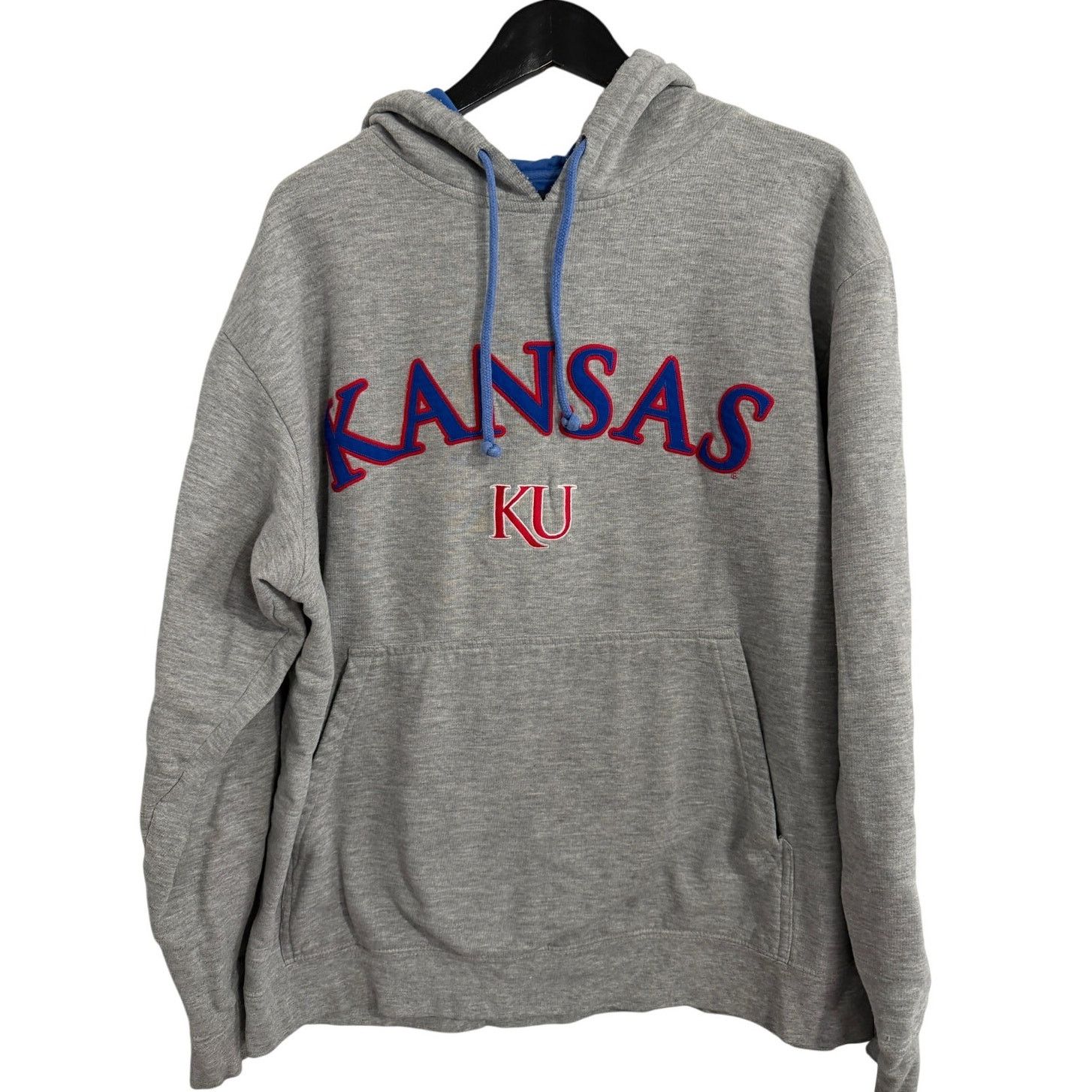 NCAA University of Kansas Jayhawks Gray Hoodie Sweatshirt Size XL Size US XL / EU 56 / 4 - 1 Thumbnail