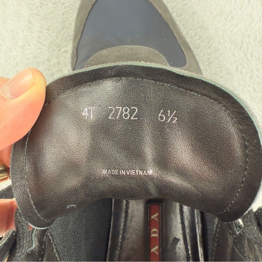 Prada Prada Hi Top Grey/Blue Nylon and Suede High Top Sneaker Sz Size US 7.5 / EU 40-41 - 2 Thumbnail