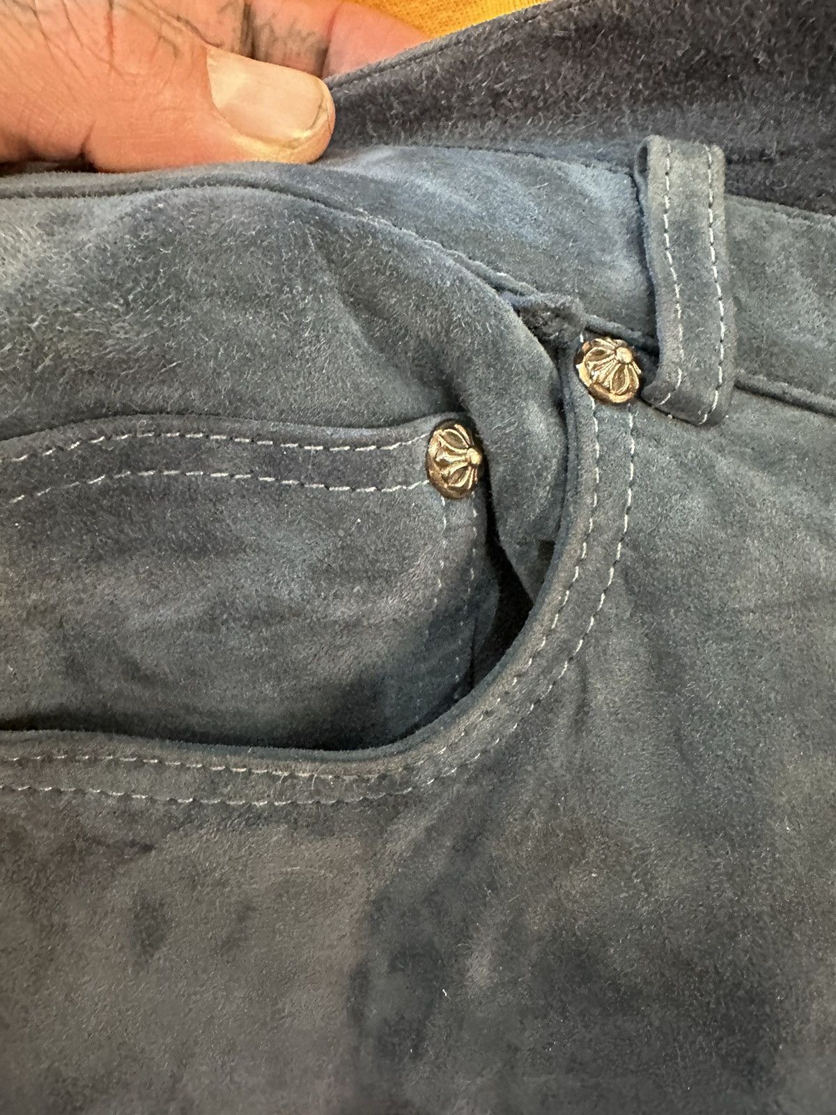 Chrome Hearts Chrome Hearts LENNY KRAVITZ Personal SUEDE LEATHER JEANS Size US 30 / EU 46 - 11 Thumbnail