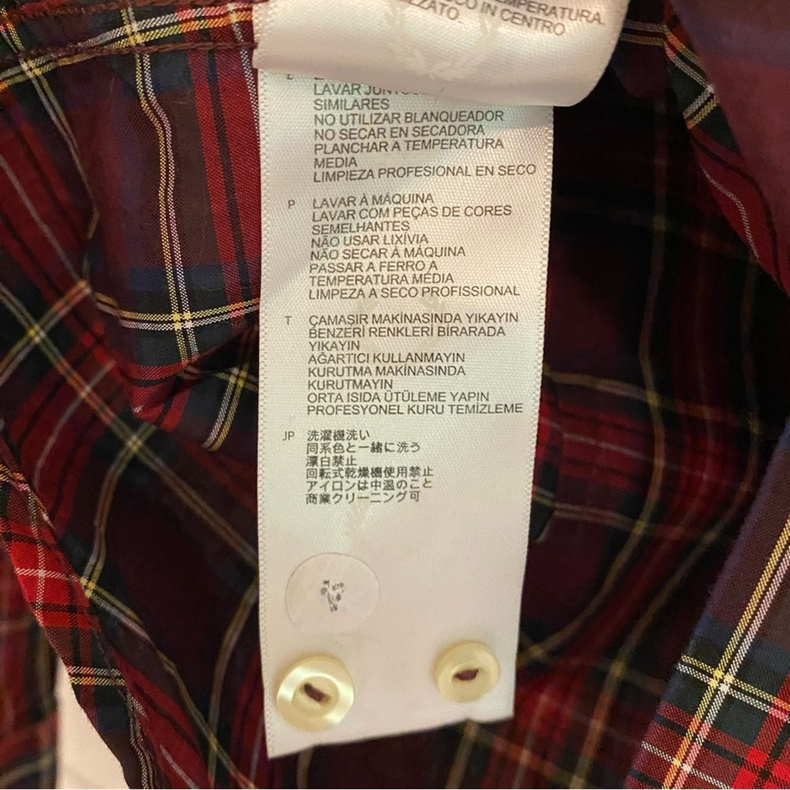 Fred Perry Fred Perry Reissues Womens Button Down Tartan Shirt RED 6/8 Size M / US 6-8 / IT 42-44 - 9 Thumbnail