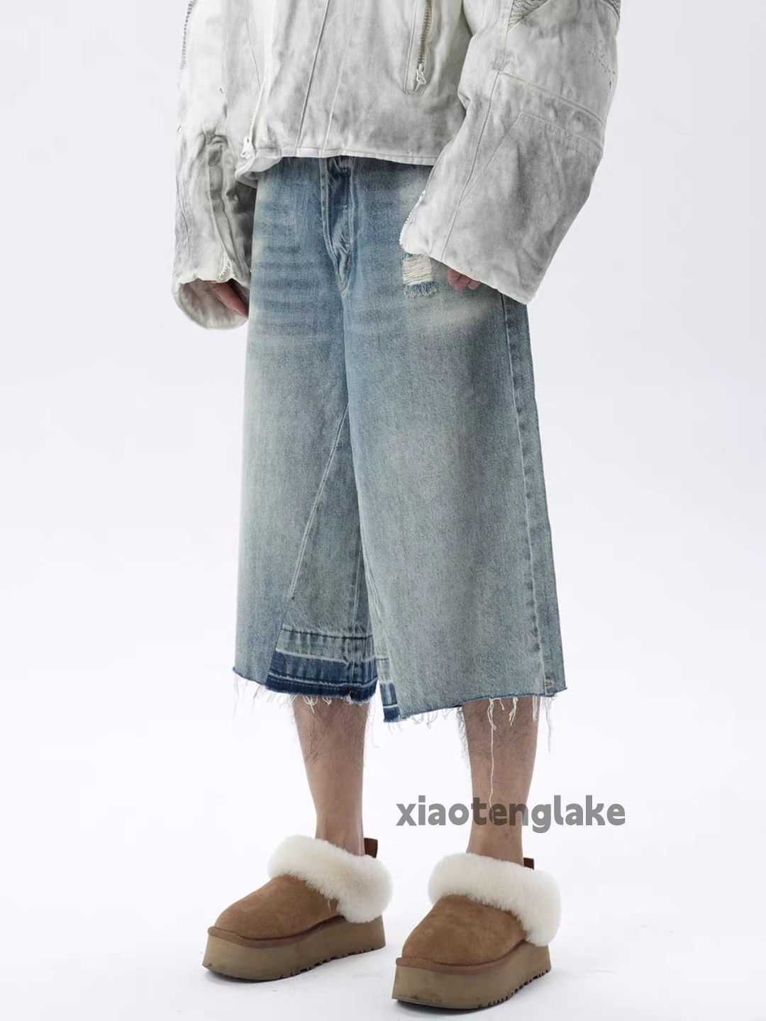 Vintage xz vintage loose baggy flared hiphop Denim Shorts Size US 32 / EU 48 - 3 Thumbnail