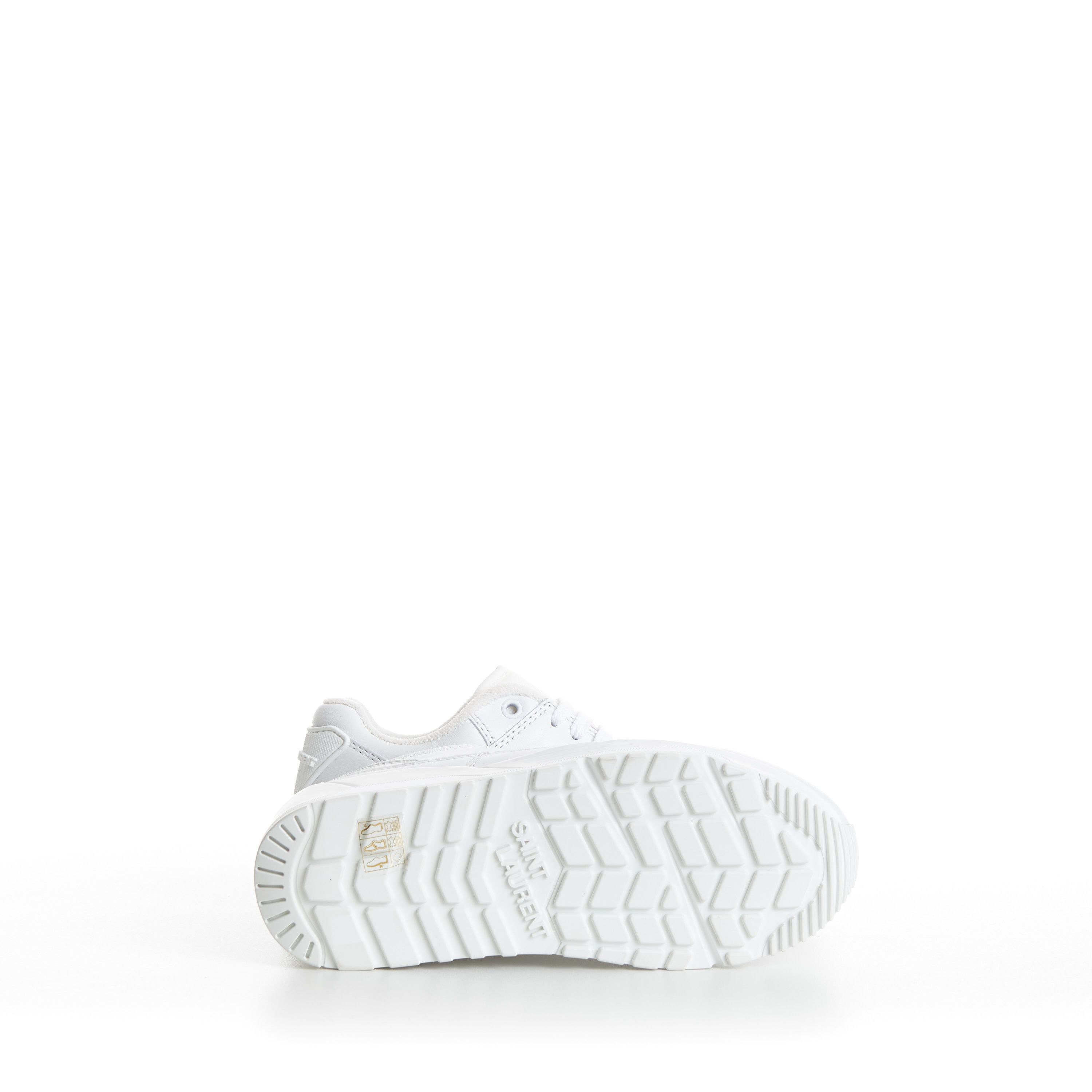 Saint Laurent Paris Women's White 'Bump' Low-top Sneakers - Smooth Leather Size US 9.5 / IT 39.5 - 10 Thumbnail