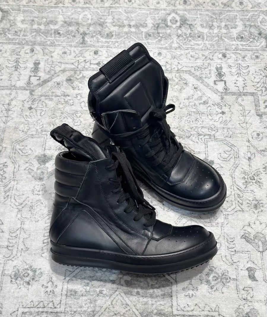 Rick Owens Rick Owens Geobasket All Black high-top leather Size US 6 / IT 36 - 6 Thumbnail