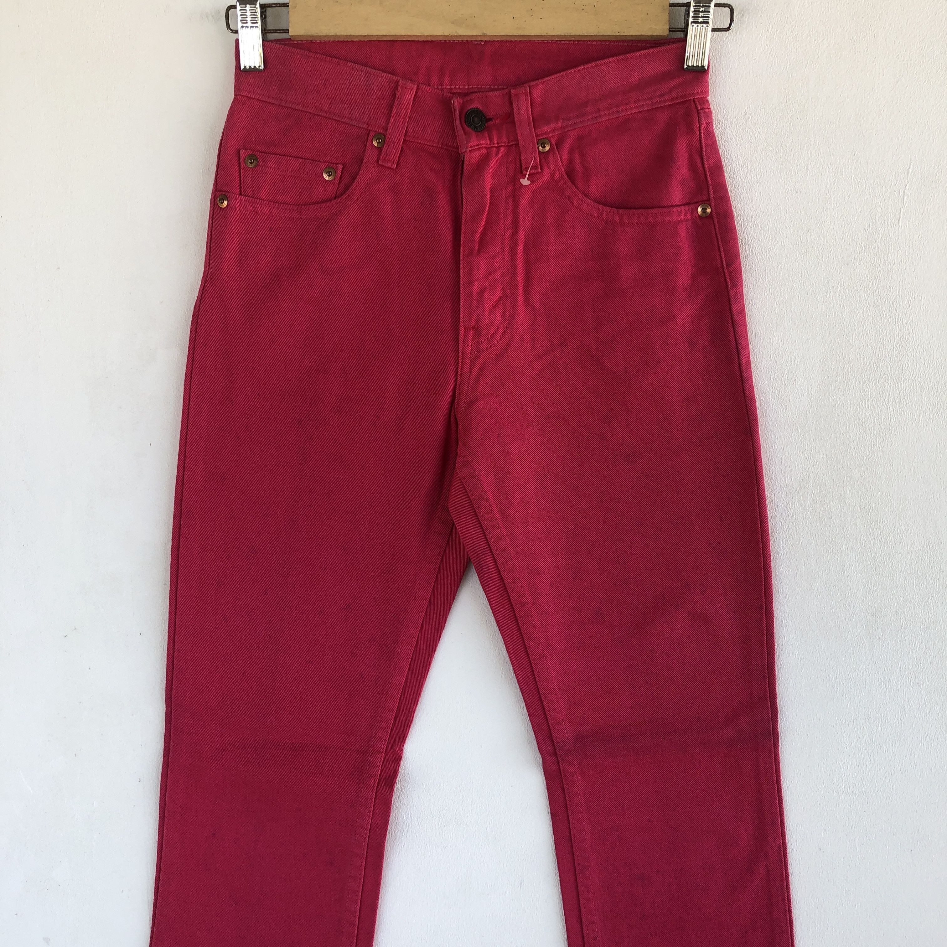 Levi's Vintage Lev's 554 Jeans Levis Pink Denim Pants Size 26" / US 2 / IT 38 - 3 Thumbnail