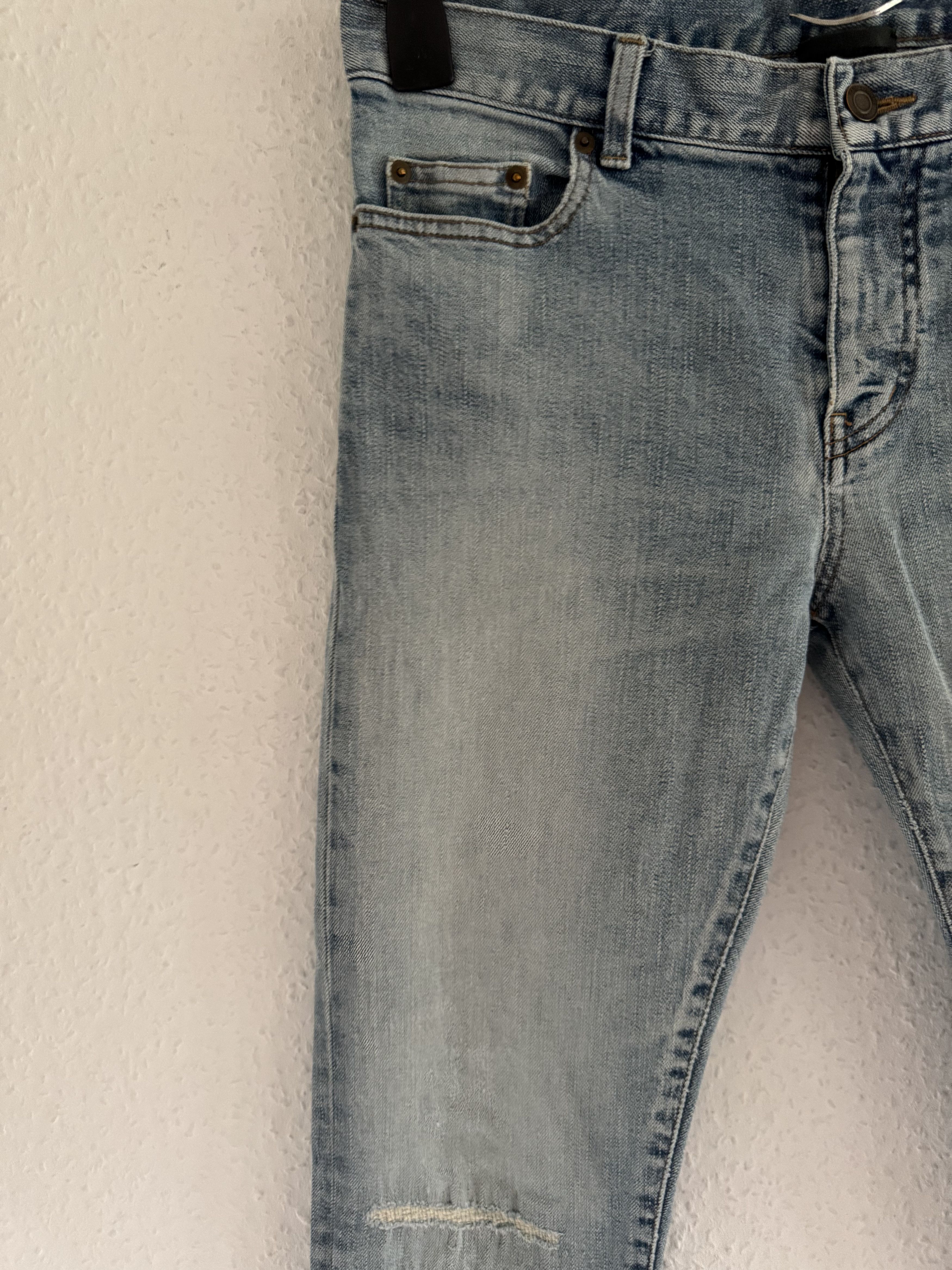 Saint Laurent Paris D02 M/SK-LW Repaired Knee Jeans Size US 31 - 6 Thumbnail