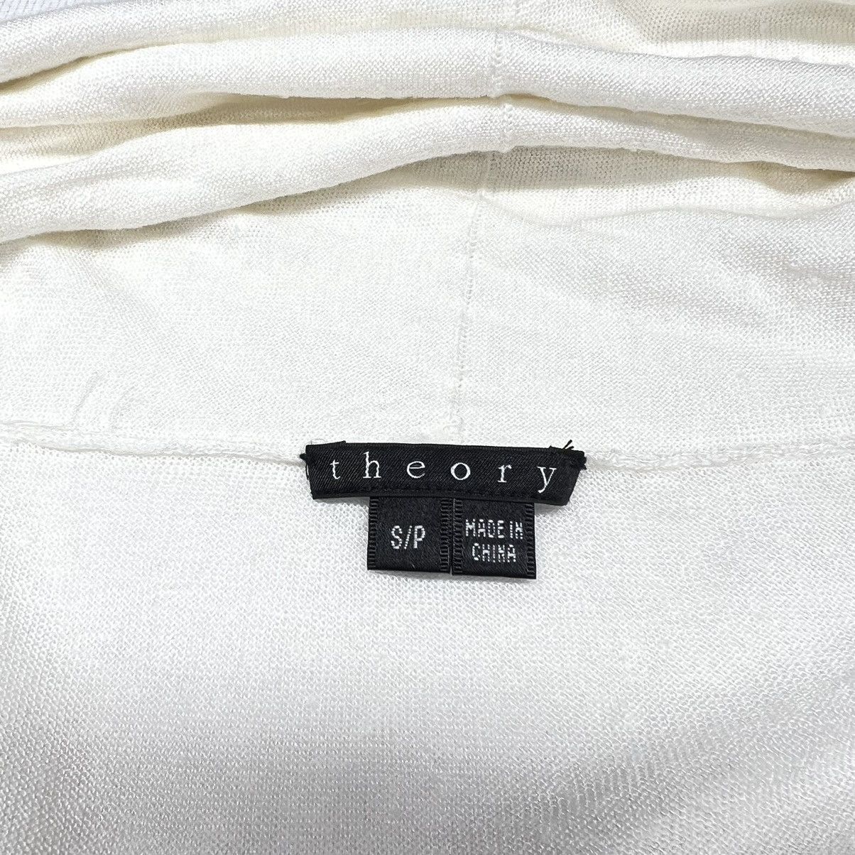 Theory NEW Theory Cardigan Sweater White Linen Drape Billey Riflex Size S / US 4 / IT 40 - 10 Thumbnail