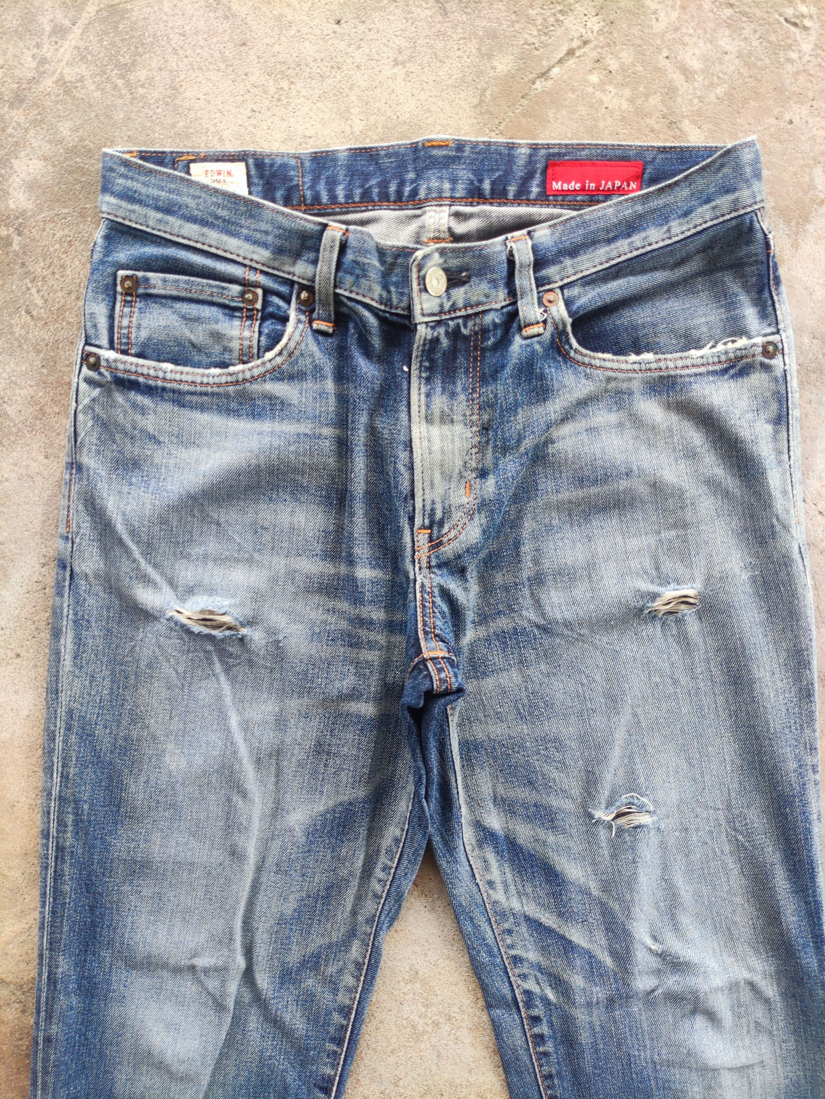 Edwin Vintage Edwin Brand Distressed Faded Denim Pants Size US 32 / EU 48 - 3 Thumbnail