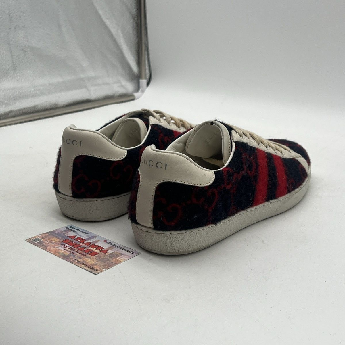 Gucci GUCCI GG TERRY CLOTH MONOGRAM VELVET SNEAKERS Size US 7 / EU 40 - 5 Thumbnail